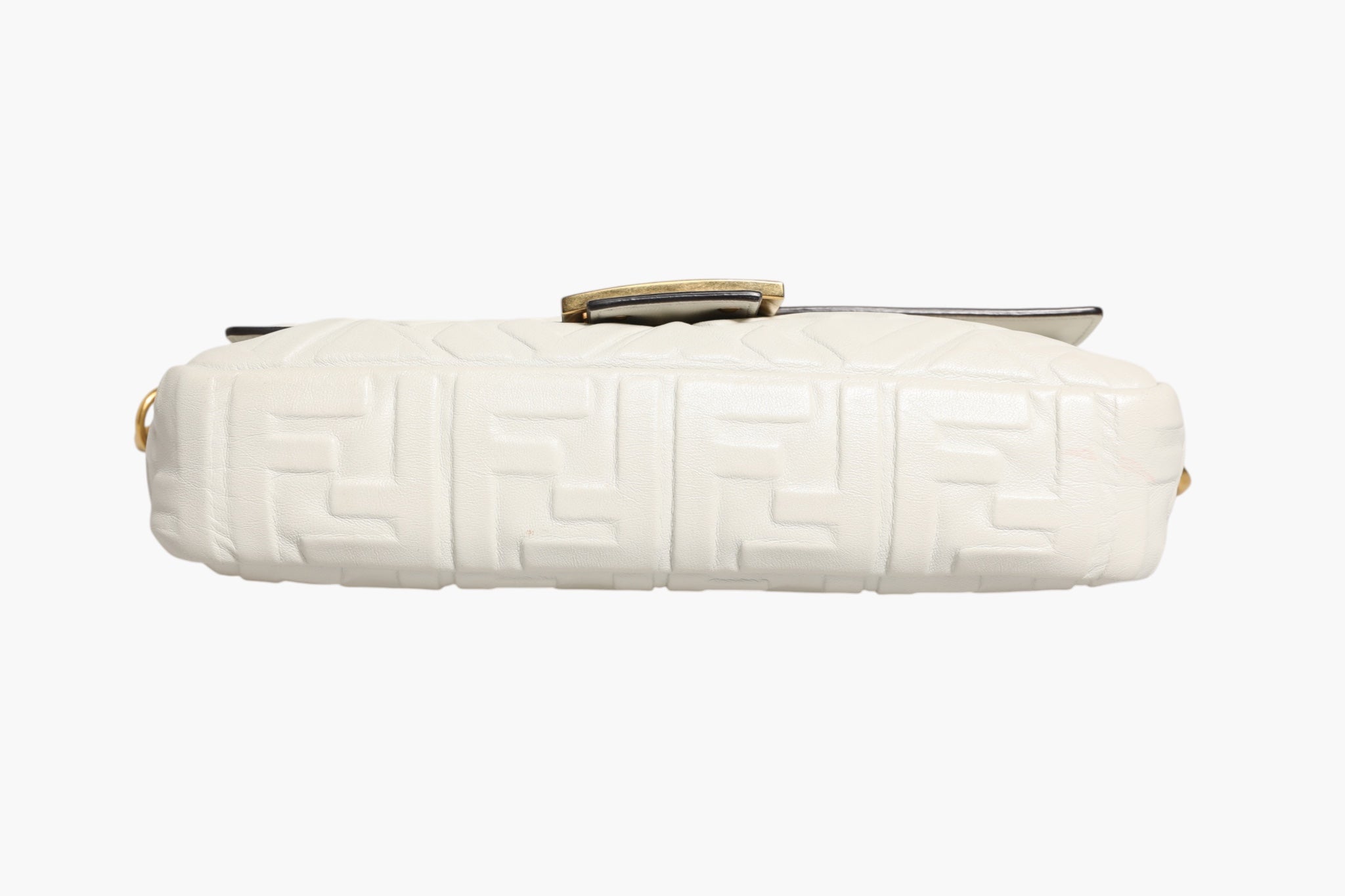 Τσάντα Fendi FF ανάγλυφη Baguette από δέρμα Νάπα