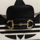 Gucci x Adidas Horsebit 1955 White Black Calfskin Leather Shoulder Bag