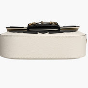 Gucci x Adidas Horsebit 1955 White Black Calfskin Leather Shoulder Bag