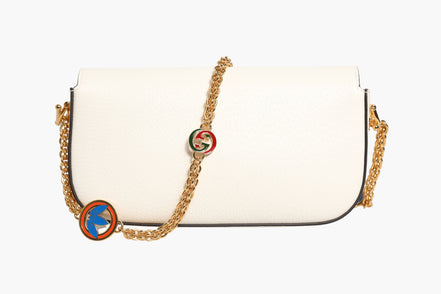 Gucci x Adidas Horsebit 1955  White Black Calfskin Leather Shoulder Bag
