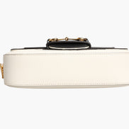 Gucci x Adidas Horsebit 1955  White Black Calfskin Leather Shoulder Bag