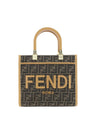 Fendi Brown Fabric Shoulder Bag