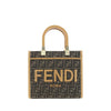 Fendi Brown Fabric Shoulder Bag