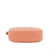 Michael Kors Jet Set Travel Medium Sherbert Leather Oval Camera Crossbody Bag