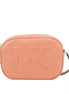 Michael Kors Jet Set Travel Medium Sherbert Leather Oval Camera Crossbody Bag