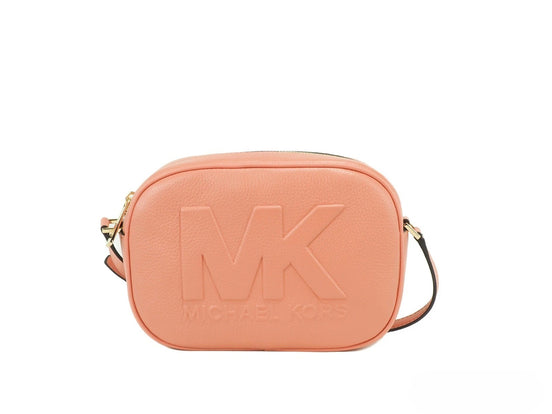 Μεσαία Τσάντα Crossbody Michael Kors Jet Set Travel Sherbert από Δέρμα σε Οβάλ Σχήμα για Κάμερα