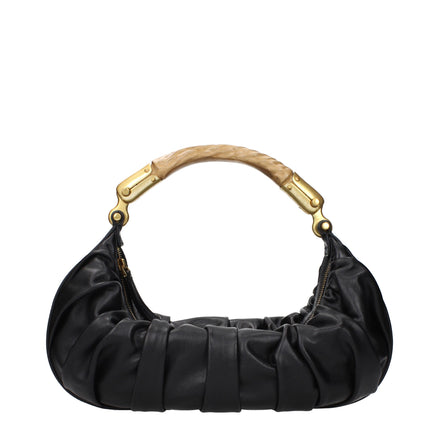 Balmain Black Leather Handbag