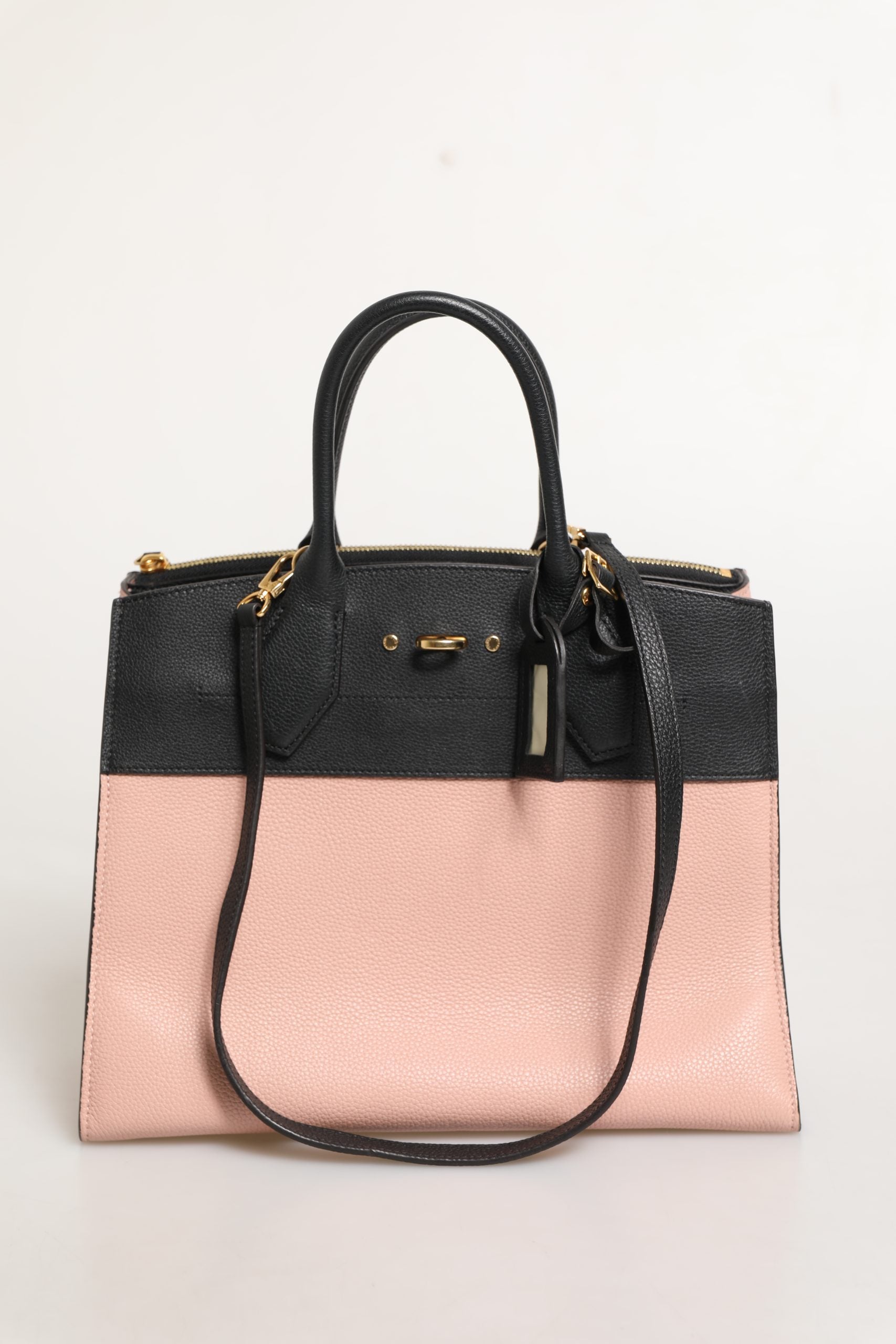 Δερμάτινη τσάντα χειρός Louis Vuitton City Steamer από ροζ και μαύρο δέρμα