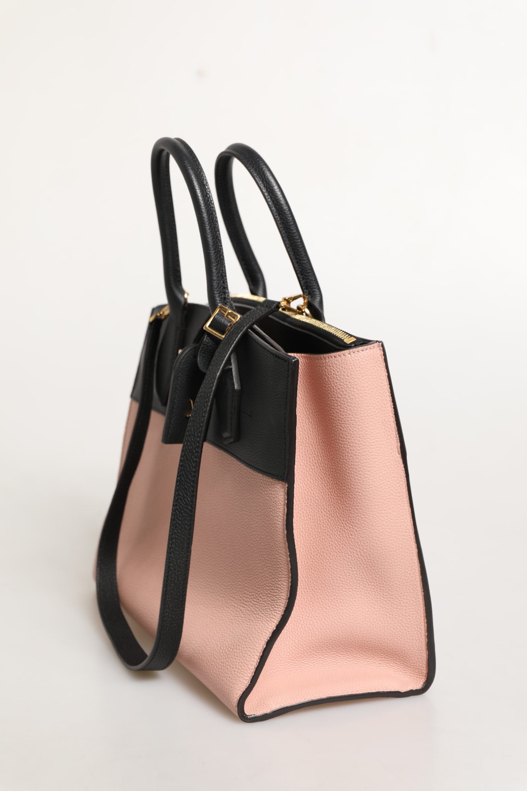 Louis Vuitton Pink and Black Leather City Steamer Leather Handbag