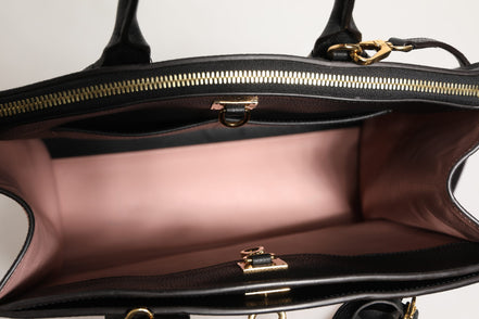 Louis Vuitton Pink and Black Leather City Steamer Leather Handbag
