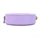 Versace Round Disco Lilac Pebbled Leather Camera Case Crossbody Bag Purse