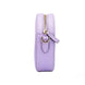 Versace Round Disco Lilac Pebbled Leather Camera Case Crossbody Bag Purse