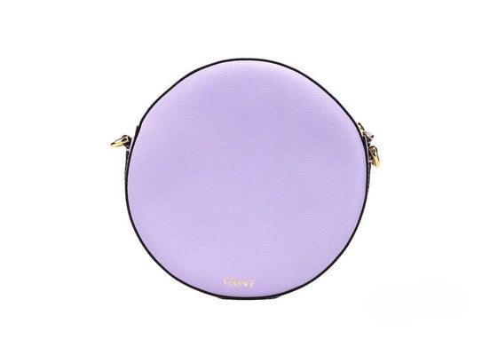 Τσάντα Crossbody Versace Round Disco Lilac από Δέρμα Pebbled για Κάμερα