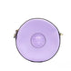 Versace Round Disco Lilac Pebbled Leather Camera Case Crossbody Bag Purse