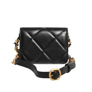 Chanel 19 Flap Coin Purse Quilted Leather Black Crossbody
