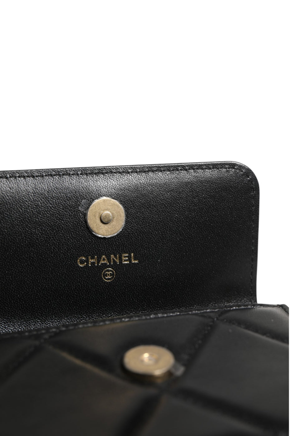 Chanel 19 Φάκελος-Πορτοφόλι Κέρματα Καπιτονέ Δέρμα Μαύρο Χιαστί