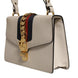 Gucci White Calfskin Leather Sylvie Crossbody Bag