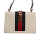 Gucci White Calfskin Leather Sylvie Crossbody Bag