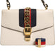 Gucci White Calfskin Leather Sylvie Crossbody Bag
