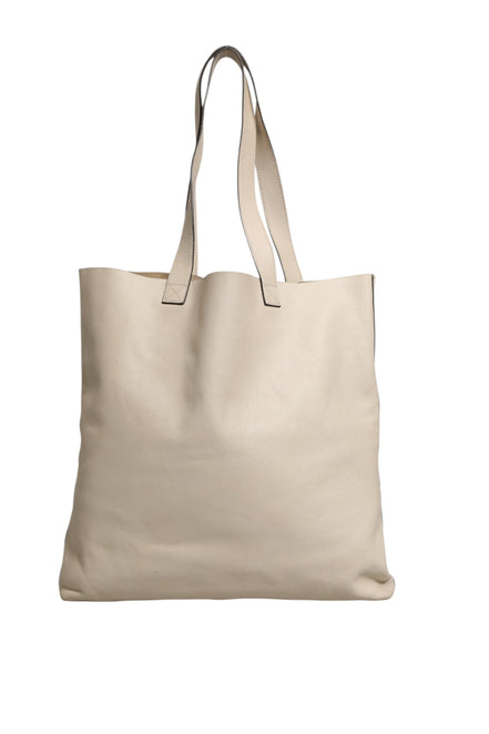 Gucci White Web Sherry Logo Print Tote Bag