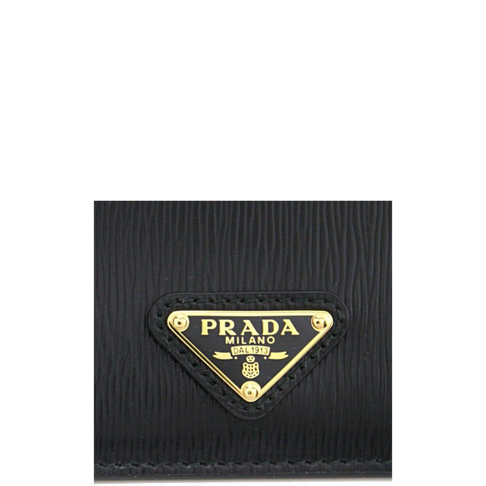 Πορτοφόλι Prada μαύρο από δέρμα μοσχαριού