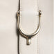 Gucci White Leather Stirrup Top Handle Bag