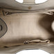 Gucci White Leather Stirrup Top Handle Bag