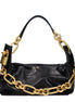 Balmain Black Leather Shoulder Bag