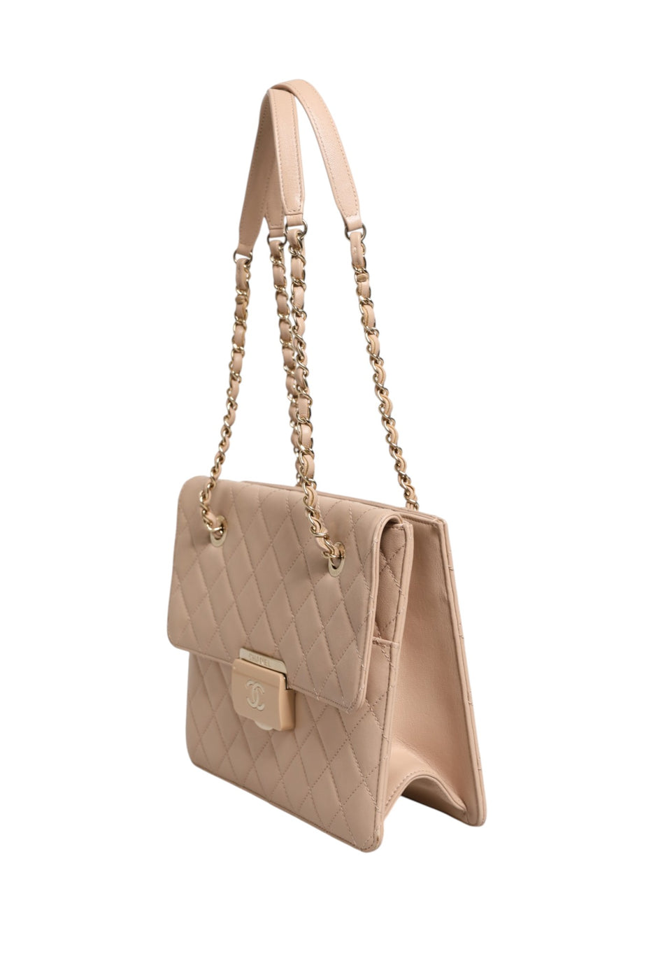 Chanel Quilted Leather Beauty Lock Τσάντα με Καπάκι