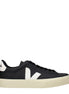Veja Black Leather Low Top Sneakers
