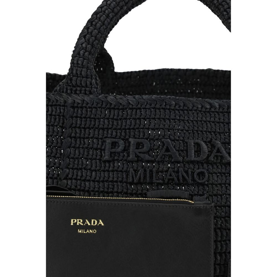 Μαύρη Τσάντα Ώμου Prada από Βισκόζη