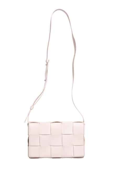 Τσάντα Ώμου Bottega Veneta Pink Intrecciato Cassette
