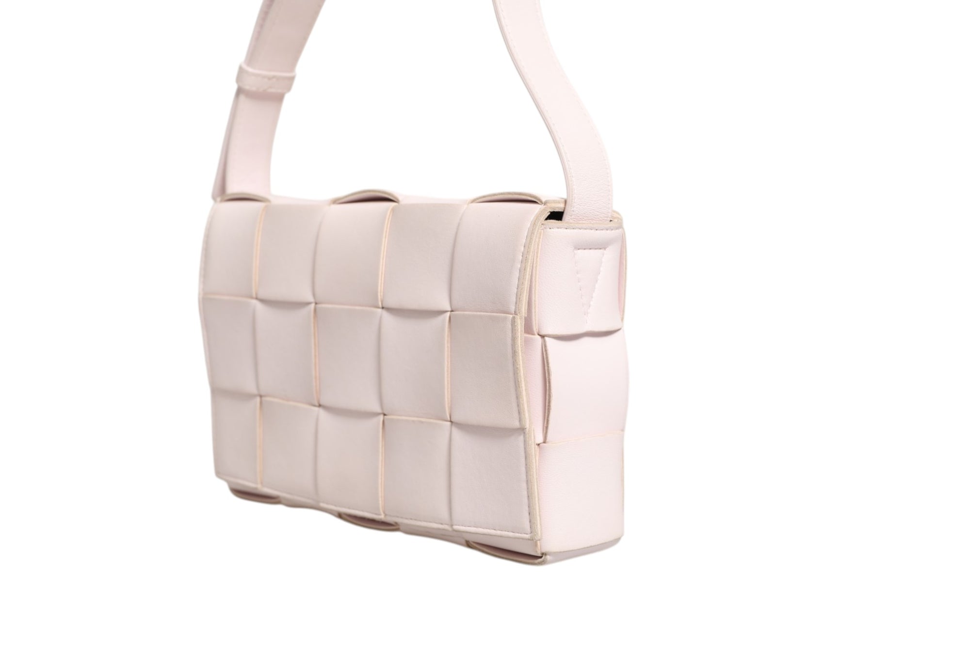Bottega Veneta Pink Intrecciato Cassette Shoulder Bag