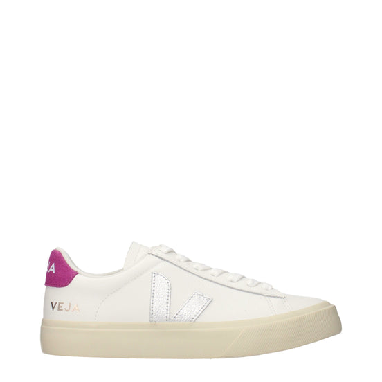 Veja White Leather Low Top Sneakers