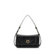 PINKO Black Calf Leather Bos Taurus Shoulder Bag