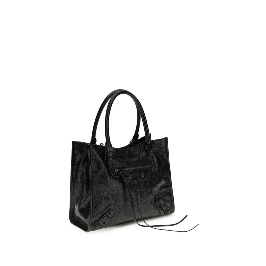 Balenciaga Black Lamb Ovis Aries Aries Handbag