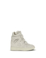 Isabel Marant Beige Calf Leather Bos Taurus Platform Sneakers