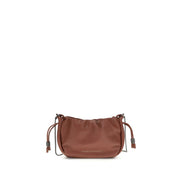Brunello Cucinelli Brown Calf Leather Bos Taurus Shoulder Bag