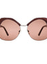 Andy Wolf Brown Metal Sunglasses