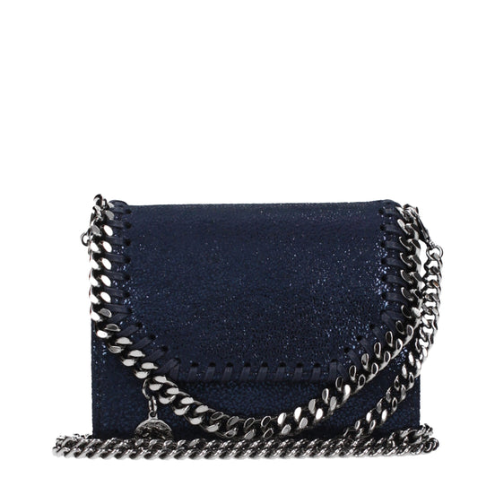 Stella McCartney Blue Logo Zip Coin Purse