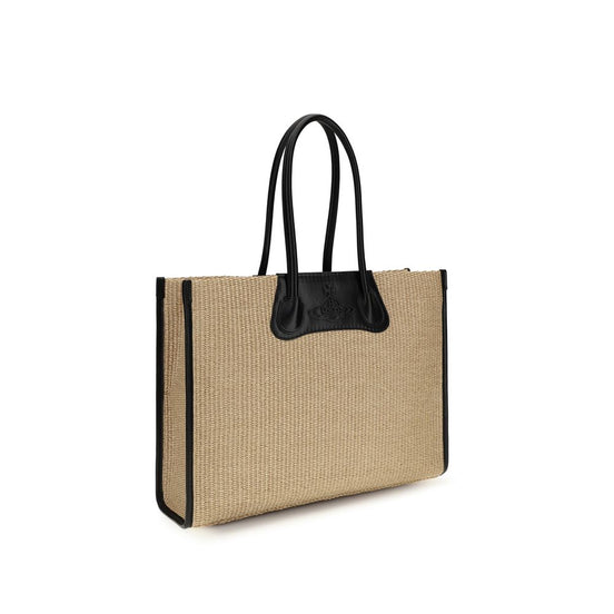 Vivienne Westwood Beige Raffia Shoulder Bag