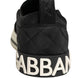 Dolce & Gabbana Μαύρα Παπούτσια Sneakers Χαμηλά με Καπιτονέ Επένδυση Χωρίς Κορδόνια