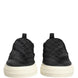 Dolce & Gabbana Μαύρα Παπούτσια Sneakers Χαμηλά με Καπιτονέ Επένδυση Χωρίς Κορδόνια
