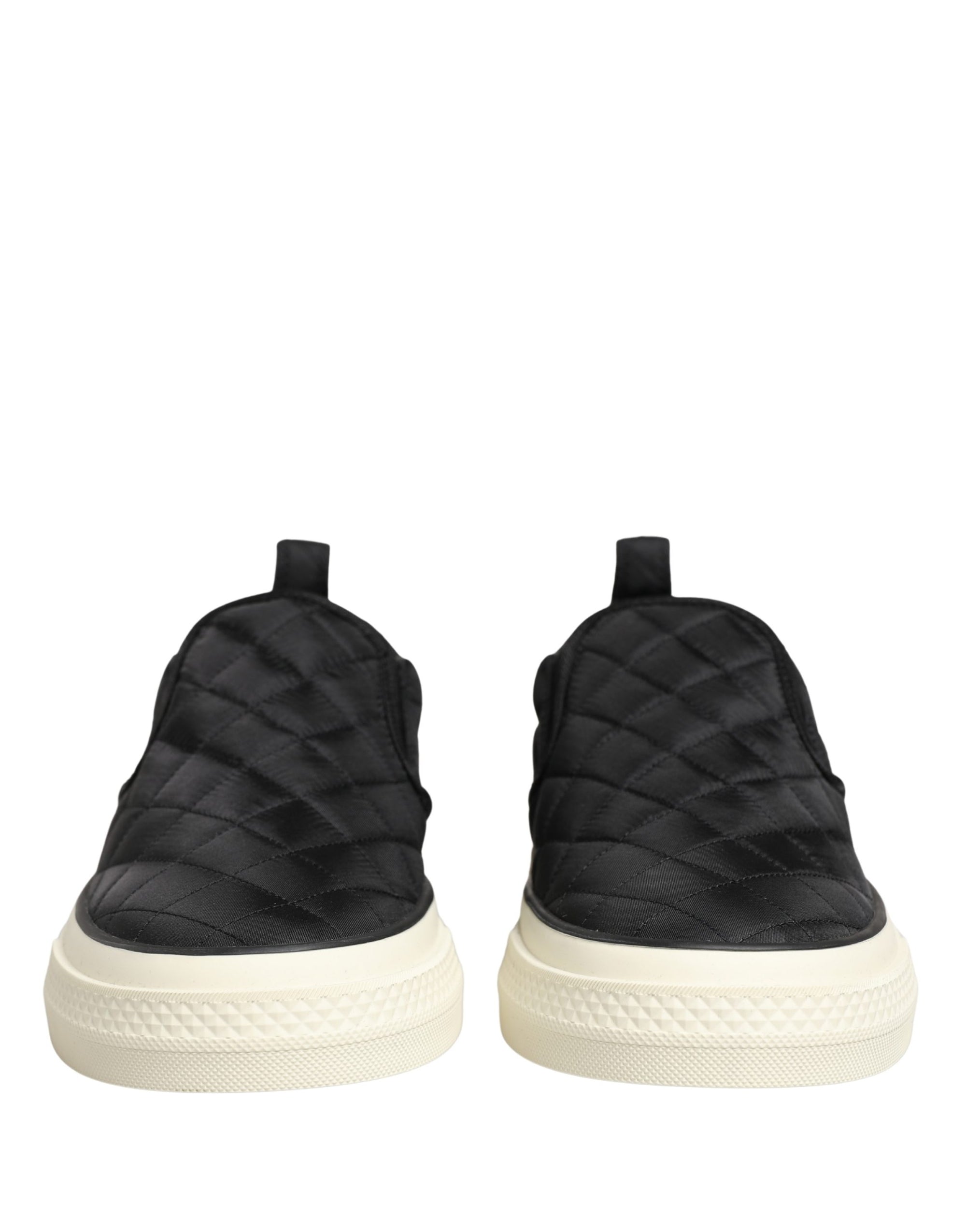 Dolce & Gabbana Black Quilted Slip On Low Top Sneakers Shoes