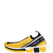 Dolce & Gabbana Yellow Sorrento SlipOn Low Top Sneakers Shoes