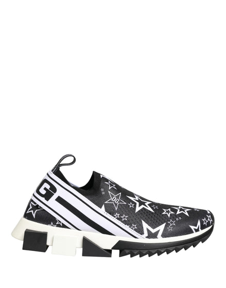 Dolce & Gabbana Μαύρα Sneakers Παπούτσια SORRENTO με Λογότυπο Αστέρια