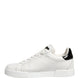 Dolce & Gabbana White Black Portofino Leather Sneakers Shoes