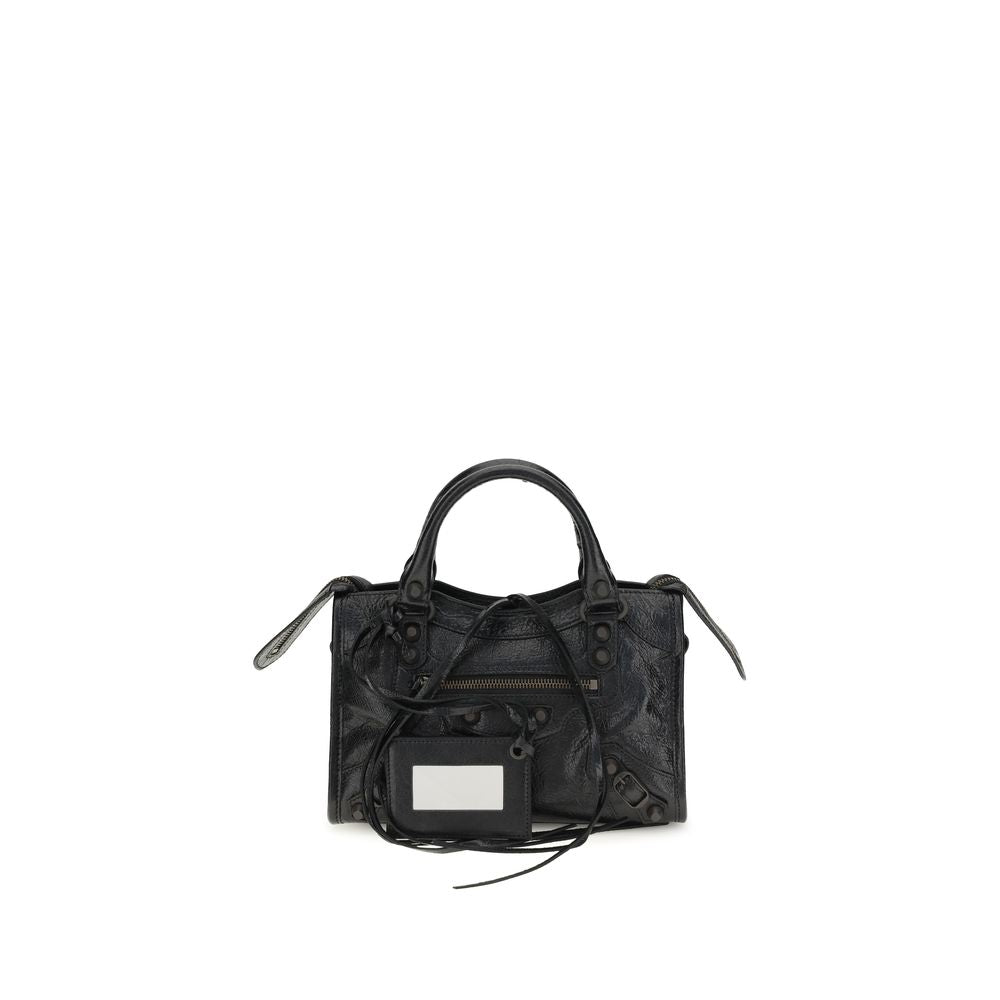 Balenciaga Μαύρη Τσάντα Ώμου από Δέρμα Αρνιού  