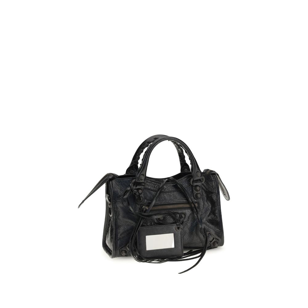 Balenciaga Μαύρη Τσάντα Ώμου από Δέρμα Αρνιού  