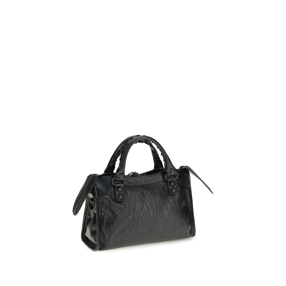 Balenciaga Μαύρη Τσάντα Ώμου από Δέρμα Αρνιού  